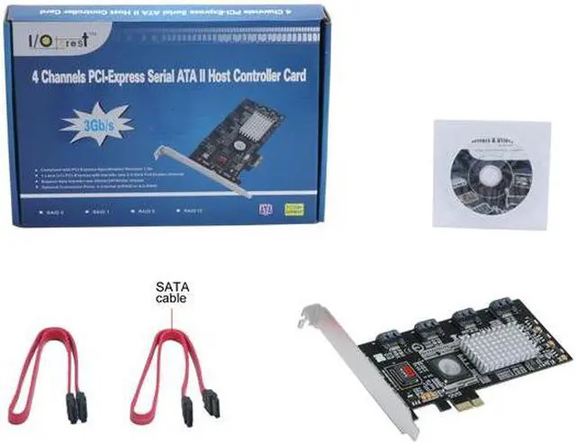 Alt view image 6 of 6 - SYBA SY-PEX40008 PCI Express Low Profile Ready SATA II (3.0Gb/s) Software RAID Controller Card