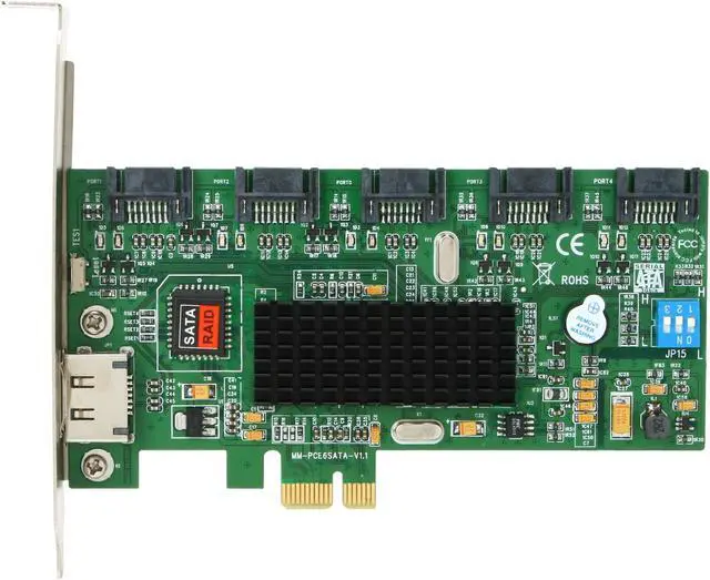Alt view image 3 of 6 - SYBA SY-PEX40016 PCI Express SATA II (3.0Gb/s) RAID Controller Card