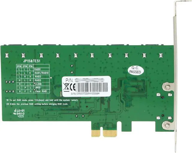 Alt view image 4 of 6 - SYBA SY-PEX40016 PCI Express SATA II (3.0Gb/s) RAID Controller Card