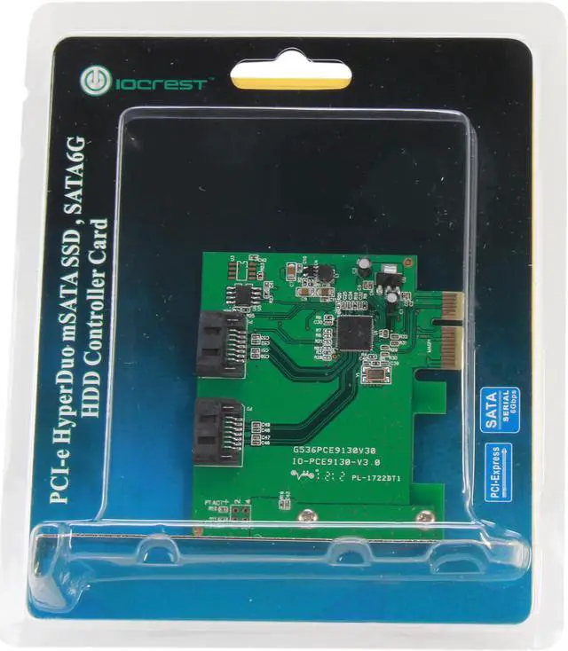 Alt view image 7 of 7 - SYBA SY-PEX40052 PCI-Express x1 Low Profile Ready SATA III (6.0Gb/s) HyperDuo SSD and SATA 6G HDD Controller Card