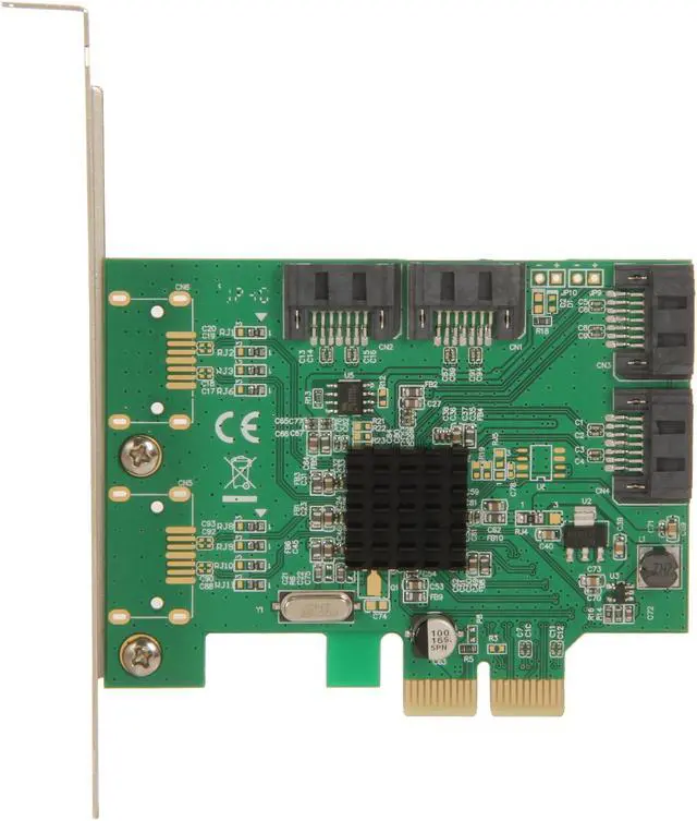 Alt view image 3 of 5 - SYBA SI-PEX40057 PCI-Express 2.0 x2 Low Profile SATA III (6.0 Gb/s) 4-port RAID Card