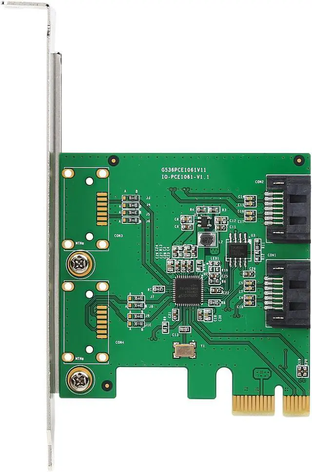 Alt view image 3 of 5 - SYBA SI-PEX40094 PCI Express Low Profile Ready SATA III 2 Internal 6 Gbps Ports PCI-e Controller Card