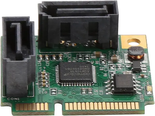 Alt view image 2 of 5 - SYBA SI-MPE40095 Low Profile Ready SATA Mini PCI-Express Half Size 2 Port SATA III RAID Controller
