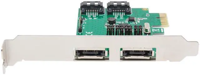 Alt view image 2 of 4 - SYBA SD-PEX40100 PCI-Express 2.0 x1 Low Profile SATA III (6.0Gb/s) 2 Port Raid Controller Card