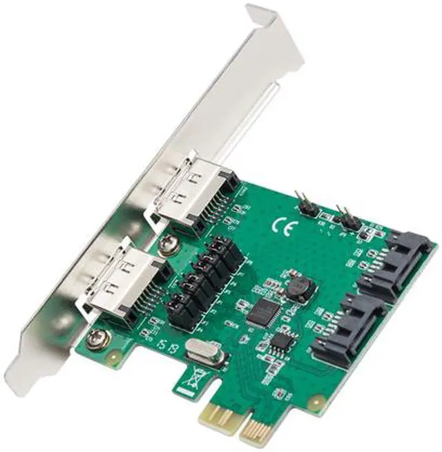 Alt view image 3 of 4 - SYBA SD-PEX40100 PCI-Express 2.0 x1 Low Profile SATA III (6.0Gb/s) 2 Port Raid Controller Card