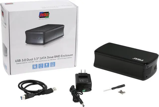 Alt view image 5 of 5 - Syba SY-ENC35028 USB 3.0 3.5" 2-Bay RAID Storage Enclosure