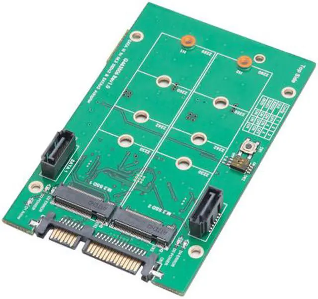 Alt view image 3 of 5 - Syba SY-ADA40102 RAID 0 / 1 / JBOD 3.5" SATA III to M.2 SSD RAID Adapter