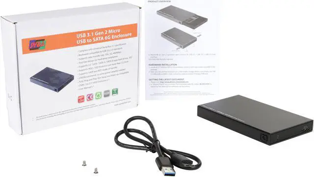 Alt view image 6 of 5 - Syba SD-ENC25047 USB 3.1 Gen 2 Micro USB to SATA III enclosure