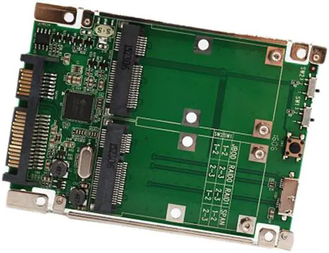 Alt view image 3 of 5 - SYBA SD-ADA40107 Others 2.5" SATA 6G / USB 3.0 to Dual mSATA RAID Adapter