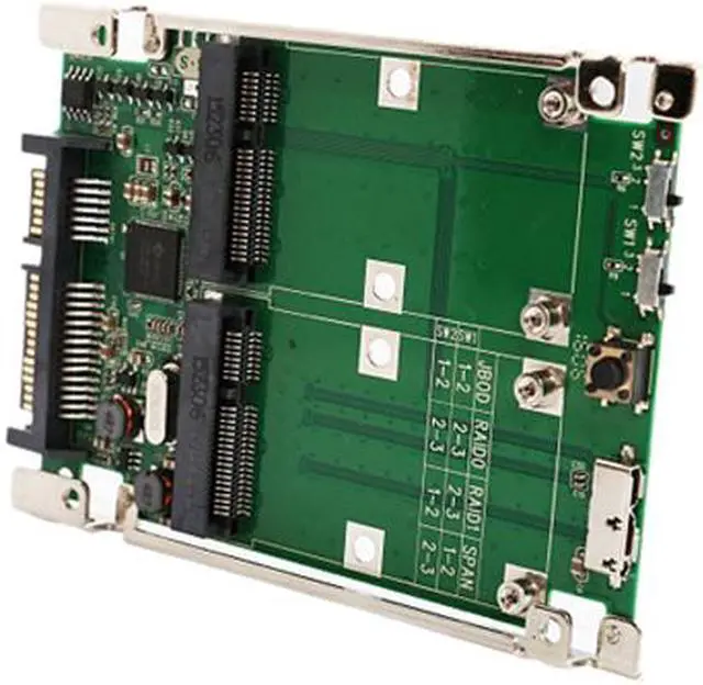 Alt view image 2 of 5 - SYBA SD-ADA40107 Others 2.5" SATA 6G / USB 3.0 to Dual mSATA RAID Adapter