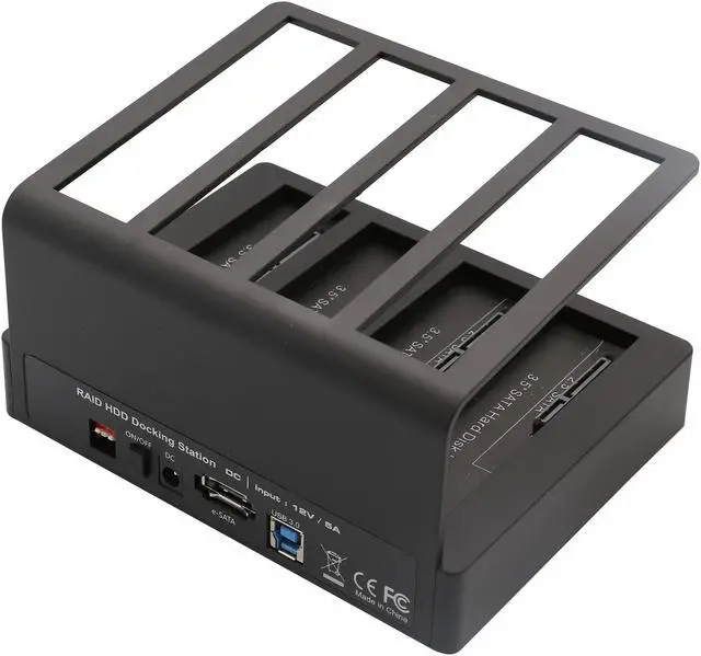 Alt view image 2 of 5 - Syba SY-ENC50092 USB 3.0 or eSATA 4 Bay HDD Dock with RAID 0/1/3/5/10