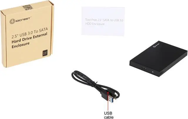 Alt view image 8 of 7 - Syba SY-ENC25055 USB 3.0 USB 3.0 to SATA 2.5" Hard Drive External Enclosure Case