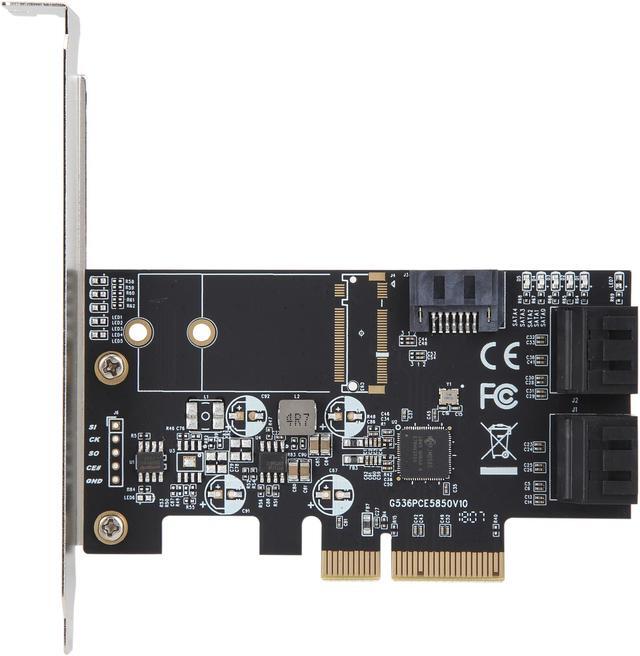 Alt view image 3 of 6 - SYBA 5 x Port Non-RAID SATA III 6 Gbp/s PCI-e x4 Controller Card Model SI-PEX40139