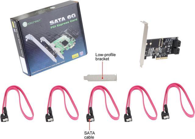 Alt view image 7 of 6 - SYBA 5 x Port Non-RAID SATA III 6 Gbp/s PCI-e x4 Controller Card Model SI-PEX40139