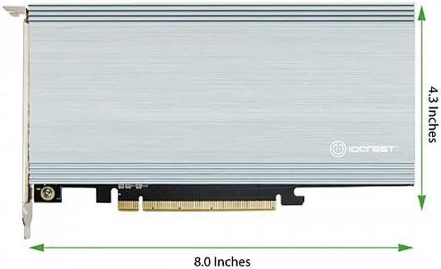 Alt view image 4 of 4 - SYBA SI-PEX40161 PCI-Express 3.0 x16 PCI-Express Quad M.2 PCIe 3.0 x4 PCIe x16 Expansion Card Intel VROC and AMD Ryzen Threadripper NVMe Raid