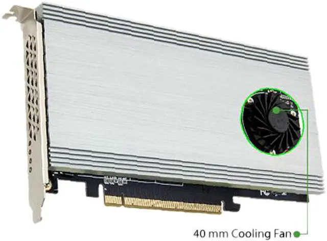 Alt view image 3 of 4 - SYBA SI-PEX40162 PCI-Express 4.0 x16 PCI-Express Quad M.2 PCIe 4.0 x4 PCIe x16 Expansion Card Intel VROC and AMD Ryzen Threadripper NVMe Raid