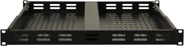 Alt view image 3 of 4 - StarTech.com ADJSHELF 1U Adjustable Mounting Depth Vented Rack Mount Shelf - 175 lbs / 80 kg - Fixed Server Rack Shelf