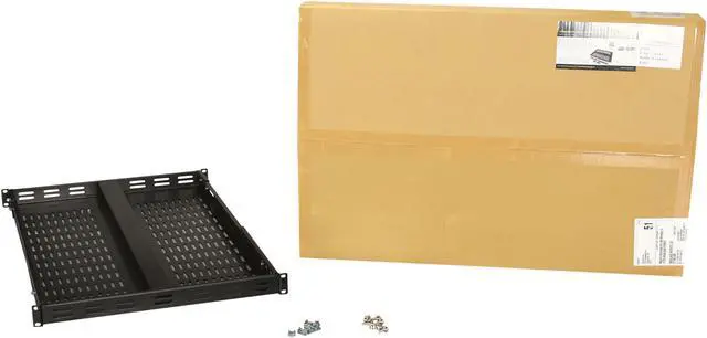 Alt view image 4 of 4 - StarTech.com ADJSHELF 1U Adjustable Mounting Depth Vented Rack Mount Shelf - 175 lbs / 80 kg - Fixed Server Rack Shelf