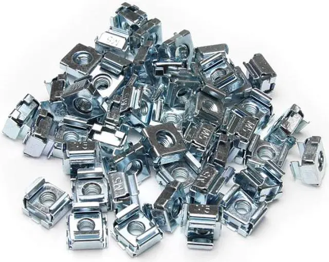 Main image of StarTech.com CABCAGENUTS 50 Pkg M5 Cage Nuts for Server Rack Cabinets