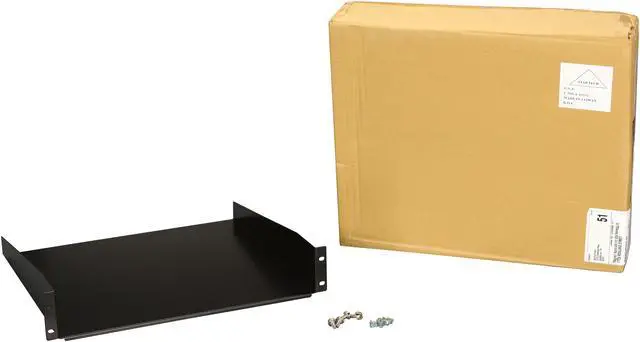 Alt view image 5 of 5 - StarTech.com CABSHELF 2U Black Standard Universal Server Rack Cabinet Shelf