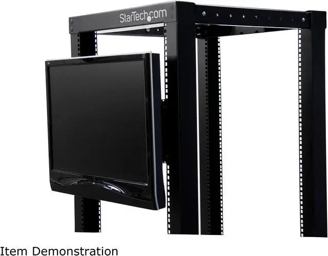 Alt view image 5 of 7 - StarTech.com RKLCDBK 4U Universal VESA LCD Monitor Mounting Bracket for 19in Rack or Cabinet