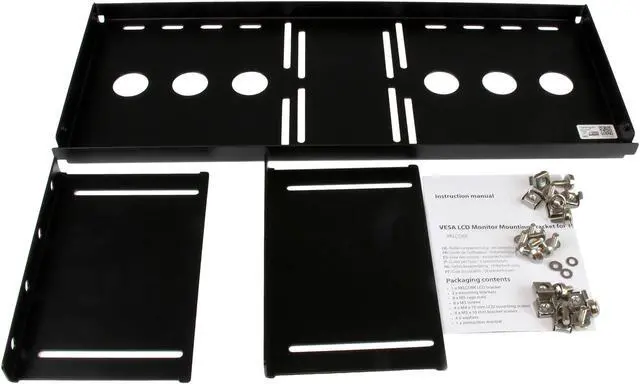 Alt view image 7 of 7 - StarTech.com RKLCDBK 4U Universal VESA LCD Monitor Mounting Bracket for 19in Rack or Cabinet