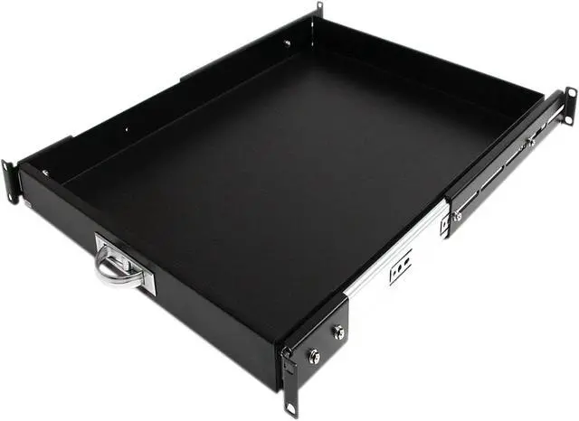 Alt view image 2 of 8 - StarTech.com SLIDESHELFD 22in Black Deep Sliding Server Rack Cabinet Shelf