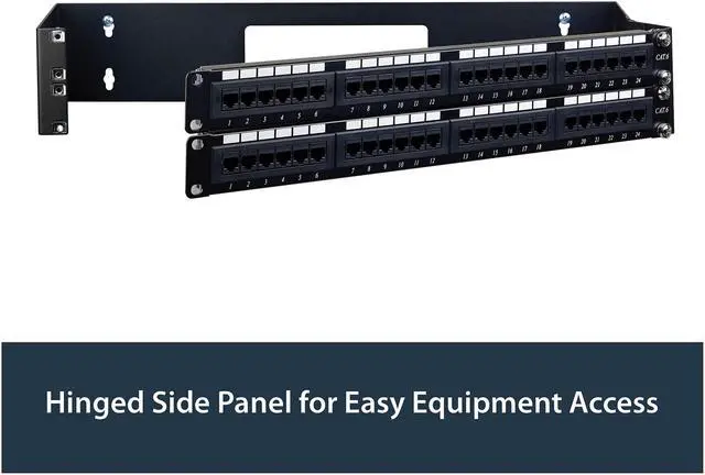 Alt view image 6 of 7 - StarTech.com WALLMOUNTH2 2U 19" Hinged Wall Mount Bracket for Patch Panels