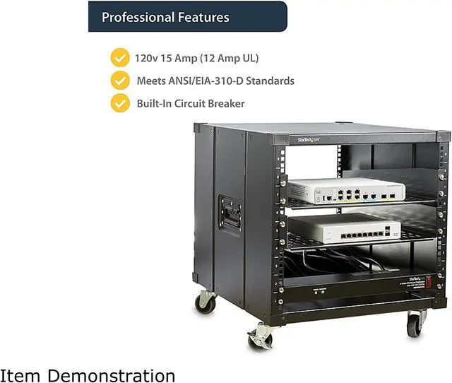 Alt view image 6 of 7 - StarTech.com RKPW081915 Rackmount PDU with 8 Outlets with Surge Protection - 19 in Power Distribution Unit - 1U