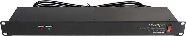 Main image of StarTech.com RKPW081915 Rackmount PDU with 8 Outlets with Surge Protection - 19 in Power Distribution Unit - 1U