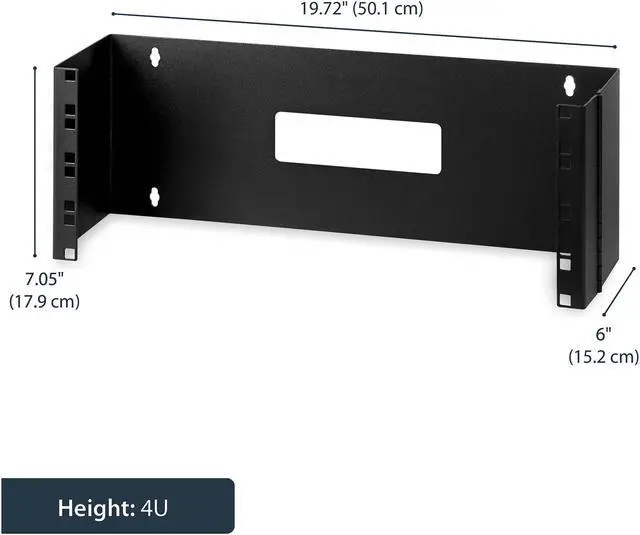 Alt view image 2 of 7 - StarTech.com WALLMOUNTH4 4U 19in Hinged Wall Mounting Bracket for Patch Panels