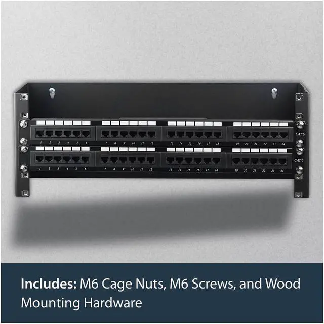 Alt view image 4 of 7 - StarTech.com WALLMOUNTH4 4U 19in Hinged Wall Mounting Bracket for Patch Panels