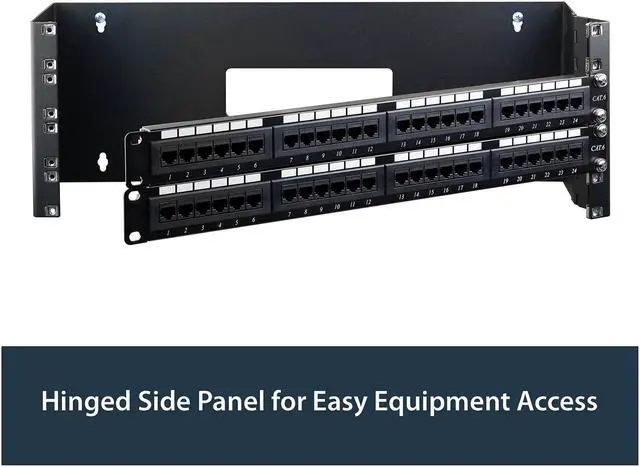 Alt view image 5 of 7 - StarTech.com WALLMOUNTH4 4U 19in Hinged Wall Mounting Bracket for Patch Panels