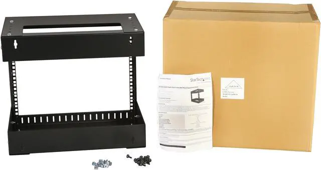 Alt view image 5 of 5 - StarTech.com RK812WALLOA 8U Open Frame Wall Mount Equipment Rack - Adjustable Depth