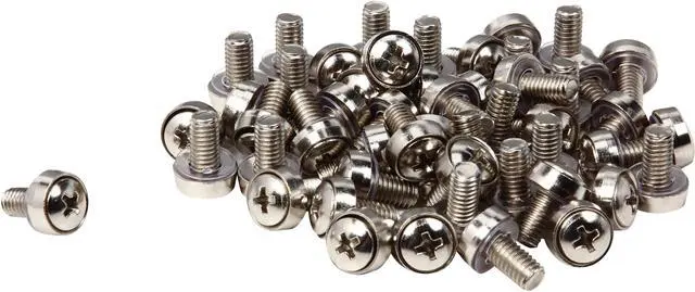 Main image of StarTech.com CABSCREWSM6 50 Pkg M6 Mounting Screws for Server Rack Cabinet