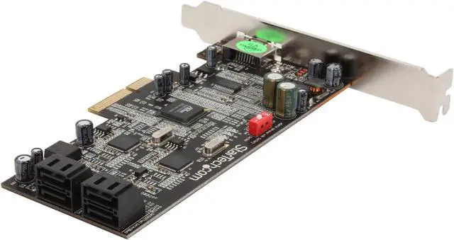 Alt view image 5 of 6 - StarTech.com PEXSAT34 PCI-Express 2.0 x4 Low Profile Ready SATA III (6.0Gb/s) 4-Port SATA and 1-Port eSATA Controller Card