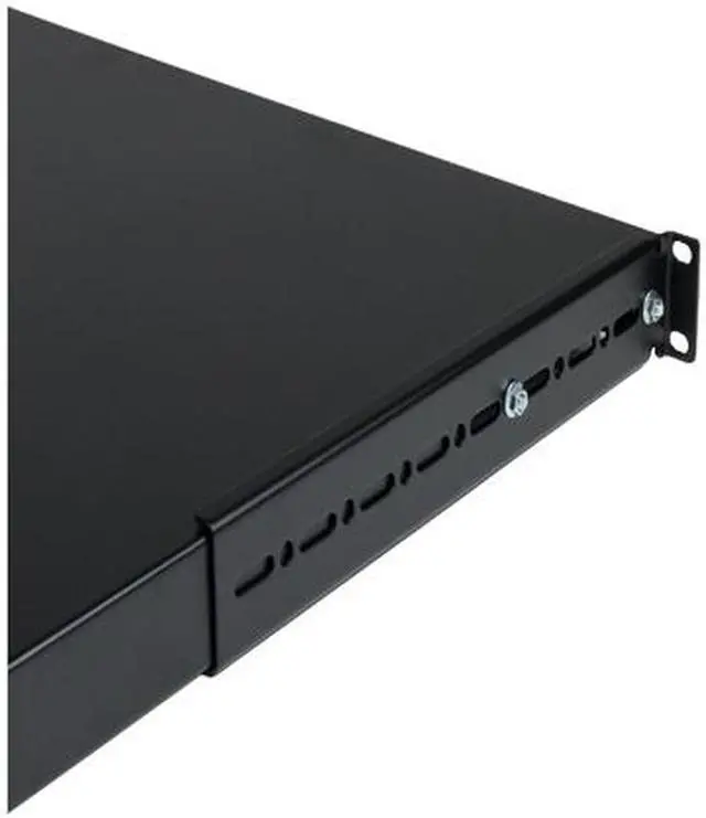 Alt view image 2 of 2 - StarTech.com ADJSHELFHD 1U Adjustable Mounting Depth Rack Mount Shelf - Heavy Duty Fixed Server Rack Cabinet Shelf - 175 lbs / 80 kg - Fixed Rack Shelf