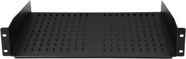 Alt view image 4 of 5 - StarTech.com CABSHELFV 2U 16 in Universal Vented Rack Mount Cantilever Shelf - Fixed Server Rack Cabinet Shelf - 50 lbs / 22 kg - 16 in Deep