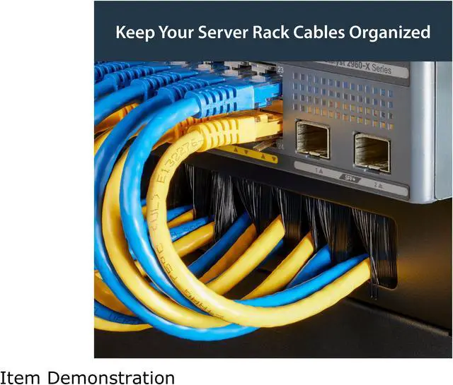 Alt view image 4 of 5 - StarTech.com CMBRUSH1U 1U Brush Strip Horizontal Server Rack Cable Management Panel