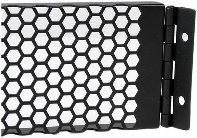 Alt view image 3 of 3 - StarTech RKPNLHV2U StarTech.com Blanking Panel - 2U - Vented - Hinged Rack Panel - 19 in - TAA Compliant - Tool-less Installation - Filler Panel