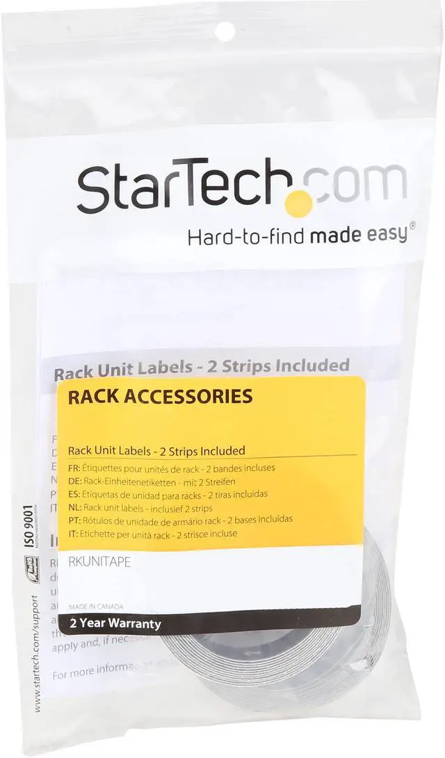 Alt view image 6 of 6 - StarTech.com RKUNITAPE Rack Unit Labels - Server Rack Unit Alignment Strips - Up to 52U - 2-Pack