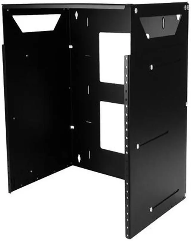 Alt view image 4 of 5 - StarTech.com 8U Wall-Mount Server Rack with Built-in Shelf - Solid Steel - Adjustable Depth 12in to 18in