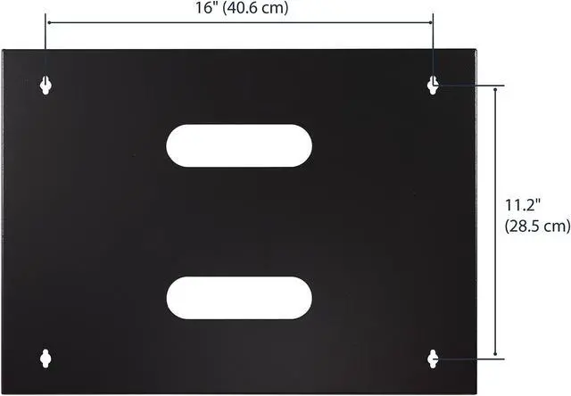 Alt view image 3 of 7 - StarTech.com WALLMOUNT8 8U Wall-Mount Bracket for Shallow Rack-Mount Equipment - Solid Steel - 8U
