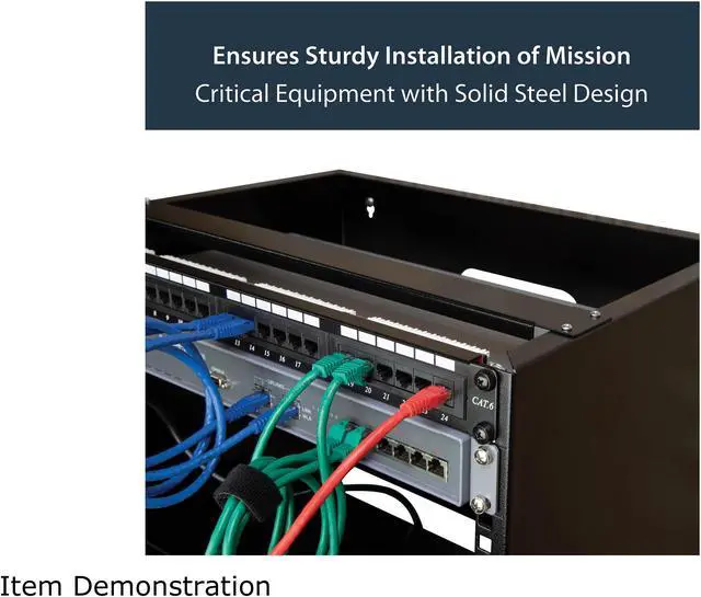 Alt view image 5 of 7 - StarTech.com WALLMOUNT8 8U Wall-Mount Bracket for Shallow Rack-Mount Equipment - Solid Steel - 8U