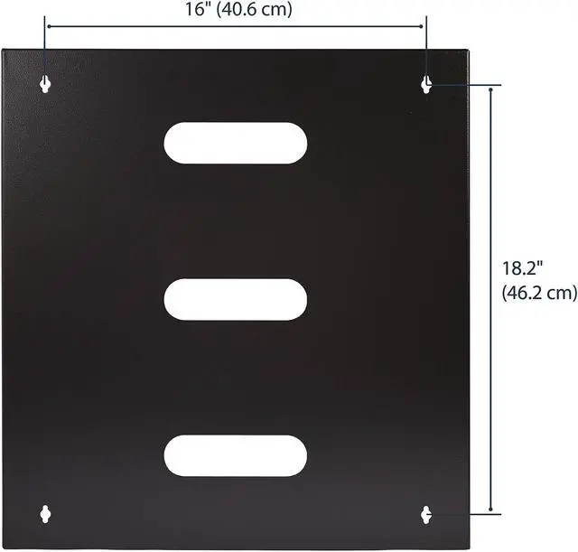 Alt view image 3 of 7 - StarTech.com WALLMNT12 12U Wall-Mount Bracket for Shallow Rack-Mount Equipment - Solid Steel - 12U