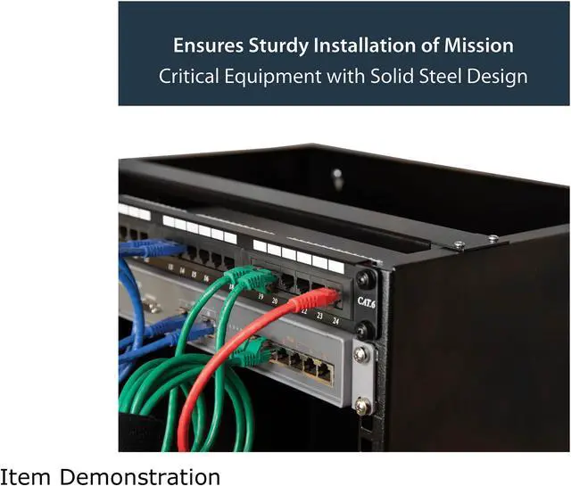 Alt view image 5 of 7 - StarTech.com WALLMNT12 12U Wall-Mount Bracket for Shallow Rack-Mount Equipment - Solid Steel - 12U