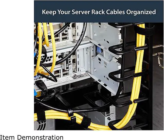 Alt view image 3 of 5 - StarTech.com CMVER40UD Vertical Cable Organizer with D-Ring Hooks - 0U - 6 ft.