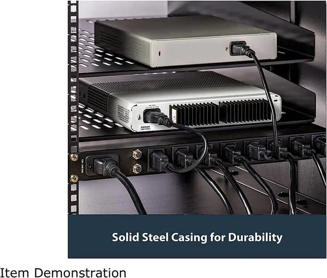 Alt view image 5 of 6 - StarTech PDU08C13H 8-Port Rack-Mount PDU with C13 Outlets - 10 ft. Power Cord (NEMA5-20p) - 16 A - Server Rack Power Distribution Unit - 1U