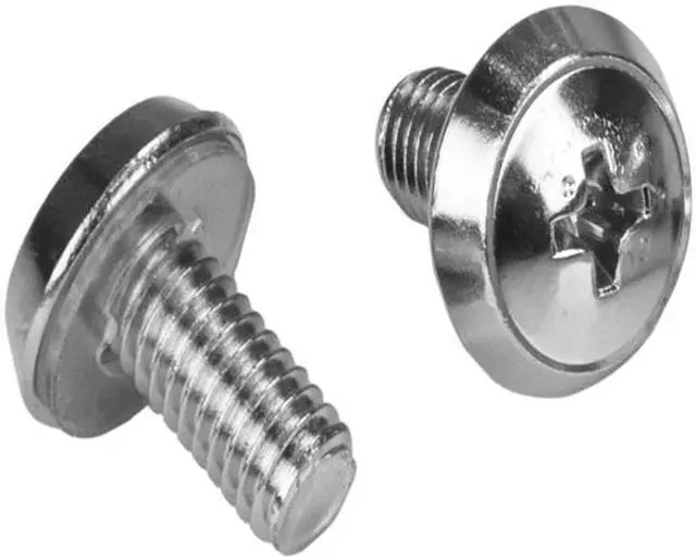 Alt view image 2 of 3 - StarTech CABSCRWM620 StarTech.com Rack Screws - 20 Pack - Installation Tool - 12 mm M6 Screws - M6 Nuts - Cabinet Mounting Screws and Cage Nuts
