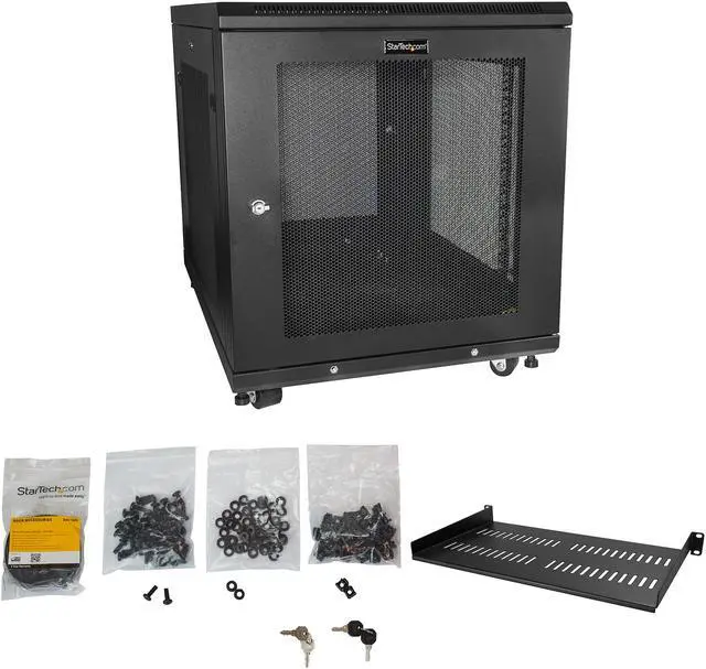 Alt view image 8 of 8 - StarTech RK1233BKM StarTech.com Server Rack Cabinet - 12U - 31 in Deep Enclosure - Network Cabinet - Rack Enclosure Server Cabinet - Data Cabinet
